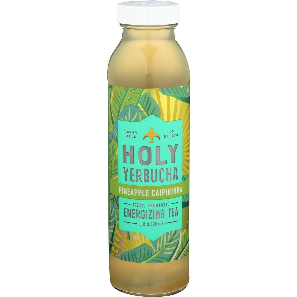 Holy Yerbucha Pineapple Caiprinha Energizing Tea, 10 Fluid Ounce -- 12 per case