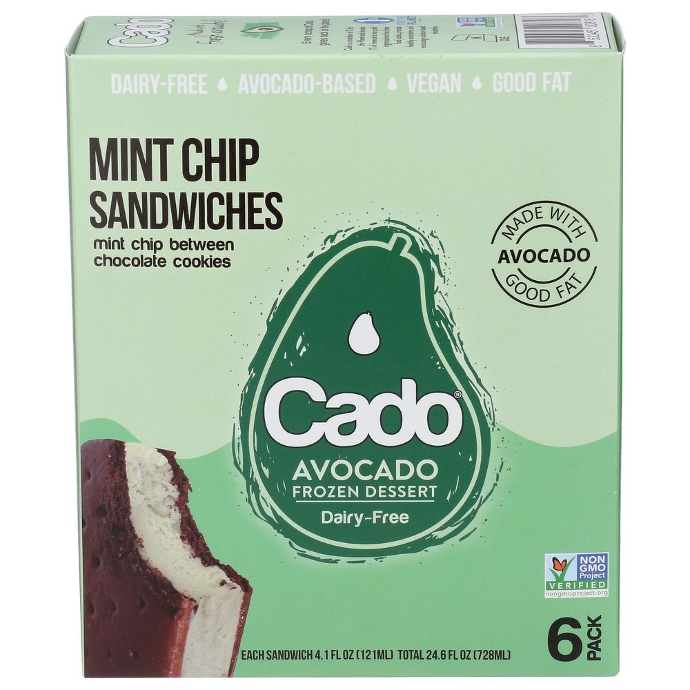 Cado Mint Chip Sandwiches, 24.6 Ounce -- 6 per case