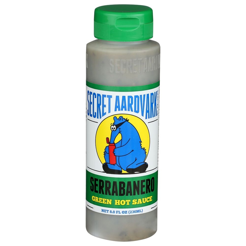 Secret Aardvark Serrabanero Green Hot Sauce, 8 Fluid Ounce -- 6 per case