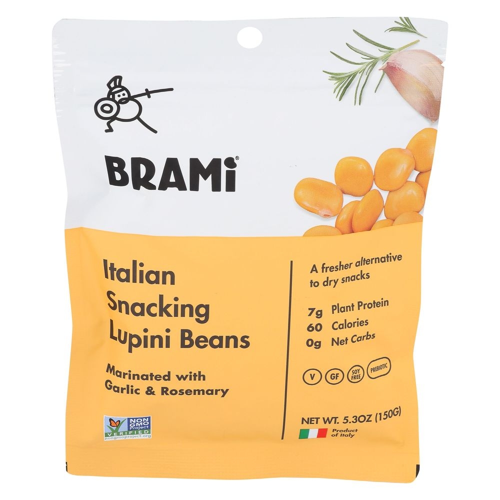 Brami Garlic Herb Lupini Bean Snacks, 5.3 Ounce -- 8 per case