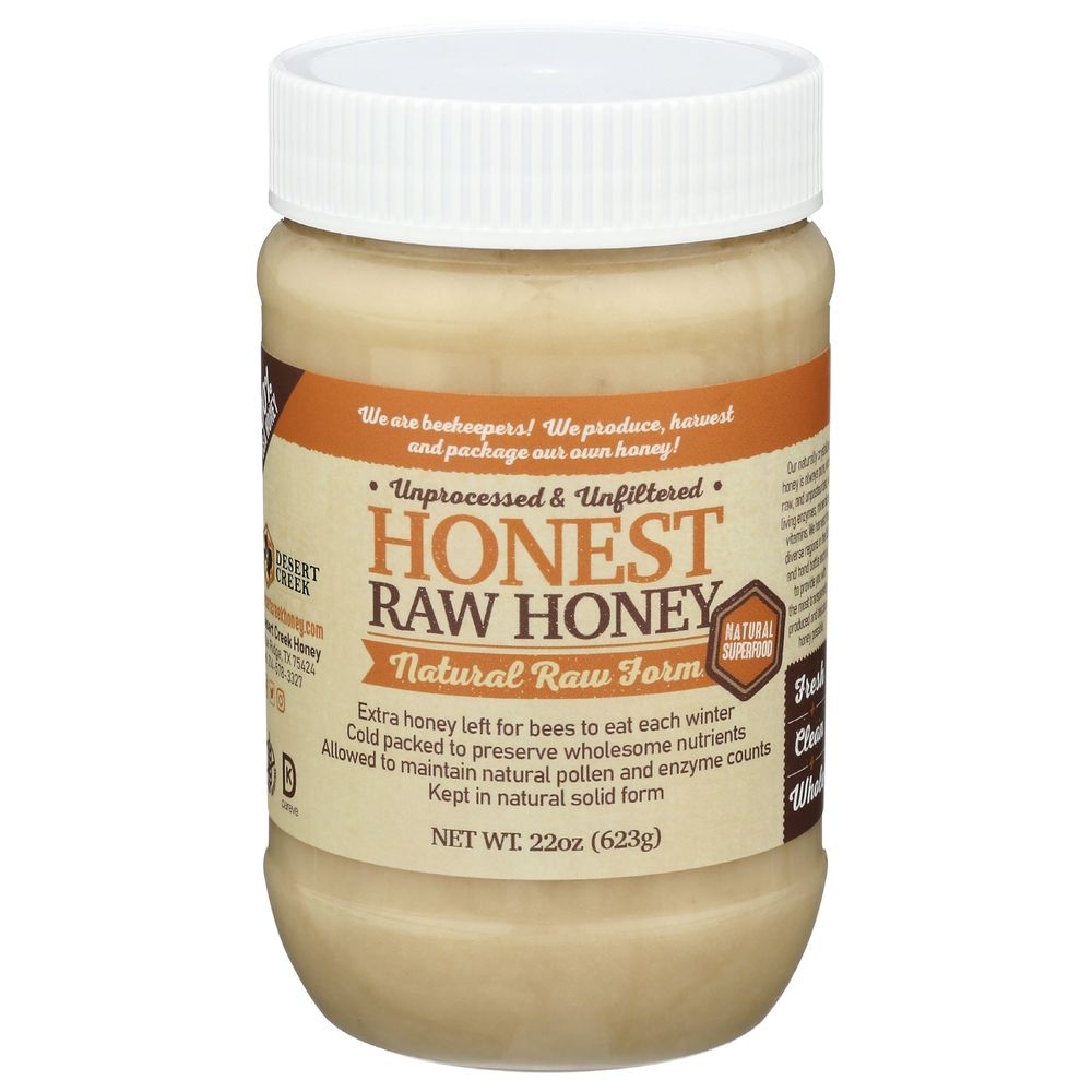 Desert Creek Honest Raw Honey, 22 Fluid Ounce -- 6 per case