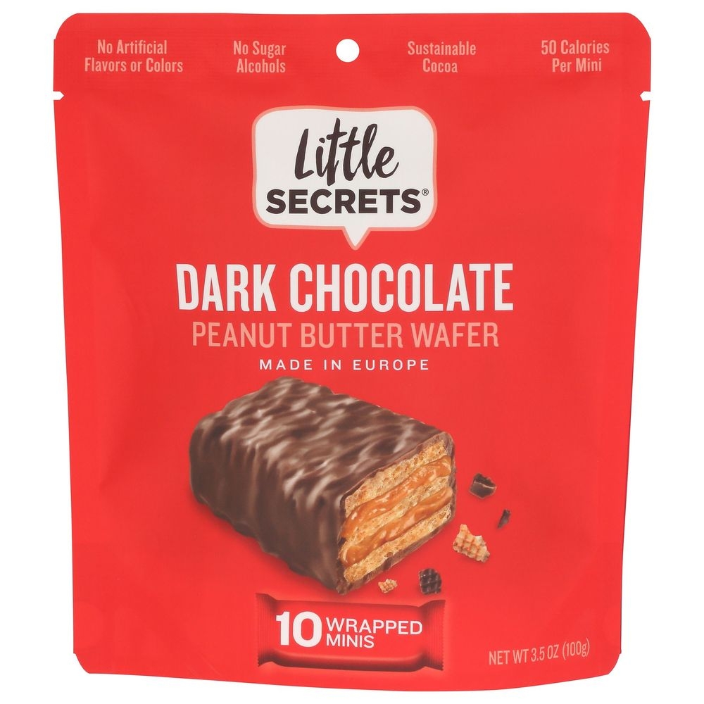 Little Secrets Dark Chocolate Peanut Butter Wafer, 3.5 Ounce -- 6 per case