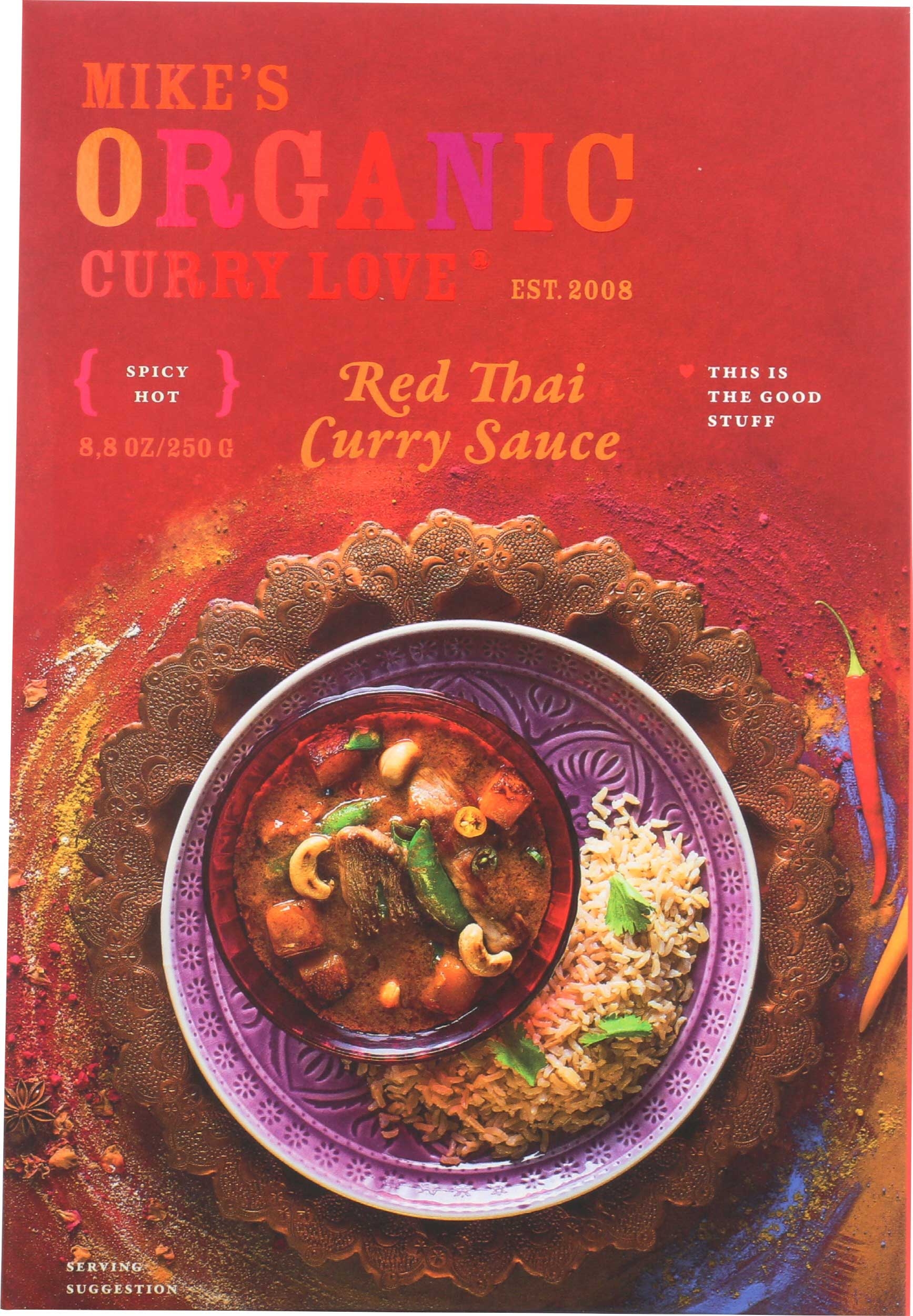 Curry Love Organic Red Thai Curry Sauce, 8.8 Ounce -- 6 per case