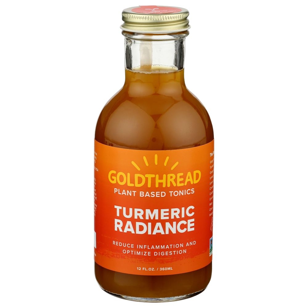 Goldthread Turmeric Radiance Plant Based Tonic, 12 Fluid Ounce -- 6 per case