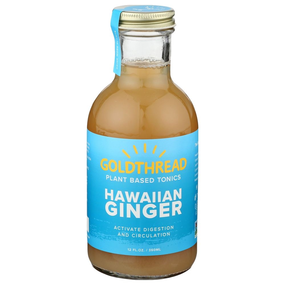 Goldthread Hawaiian Ginger Plant Based Tonic, 12 Fluid Ounce -- 6 per case