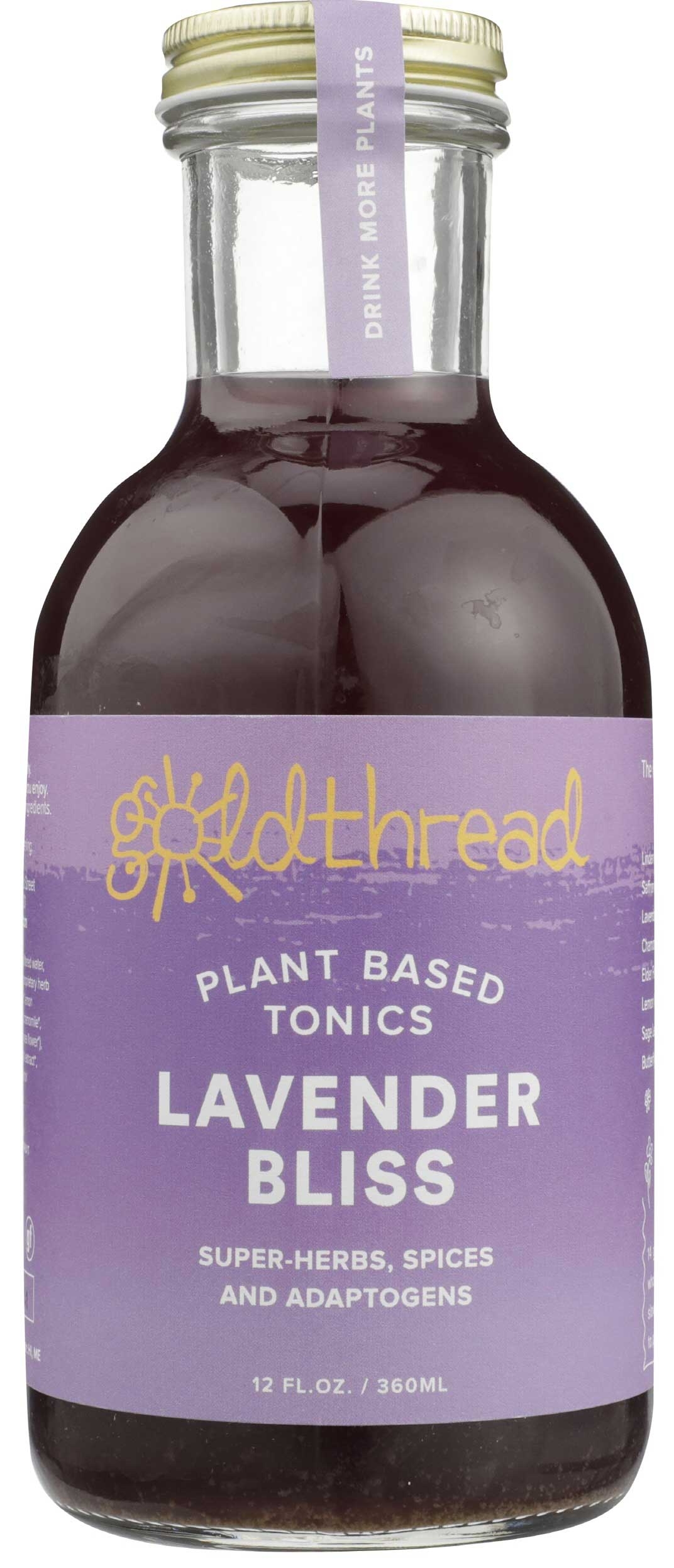 Goldthread Lavender Bliss Plant Based Tonic, 12 Fluid Ounce -- 6 per case