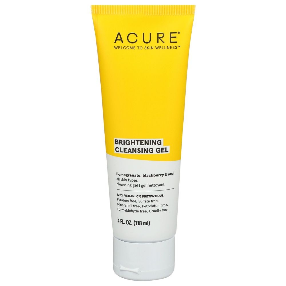 Acure Brightening Cleansing Gel, 4 Fluid Ounce