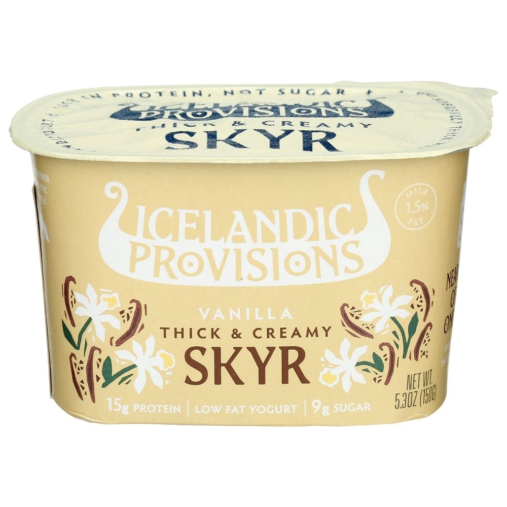 Icelandic Provisions Vanilla Thick and Creamy Skyr Yogurt, 5.3 Fluid Ounce -- 12 per case