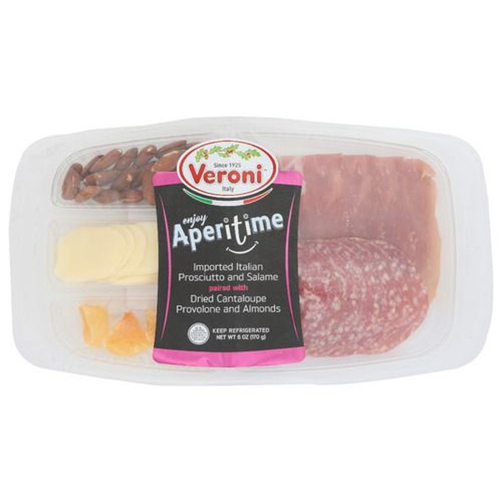 Veroni Aperitime Prosciutto Salame with Dried Cantaloupe Almonds, 6 Ounce -- 10 per case