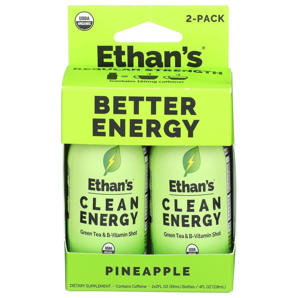 Ethans Organic Pineapple Energy Shot, 2 Fluid Ounce -- 2 per case