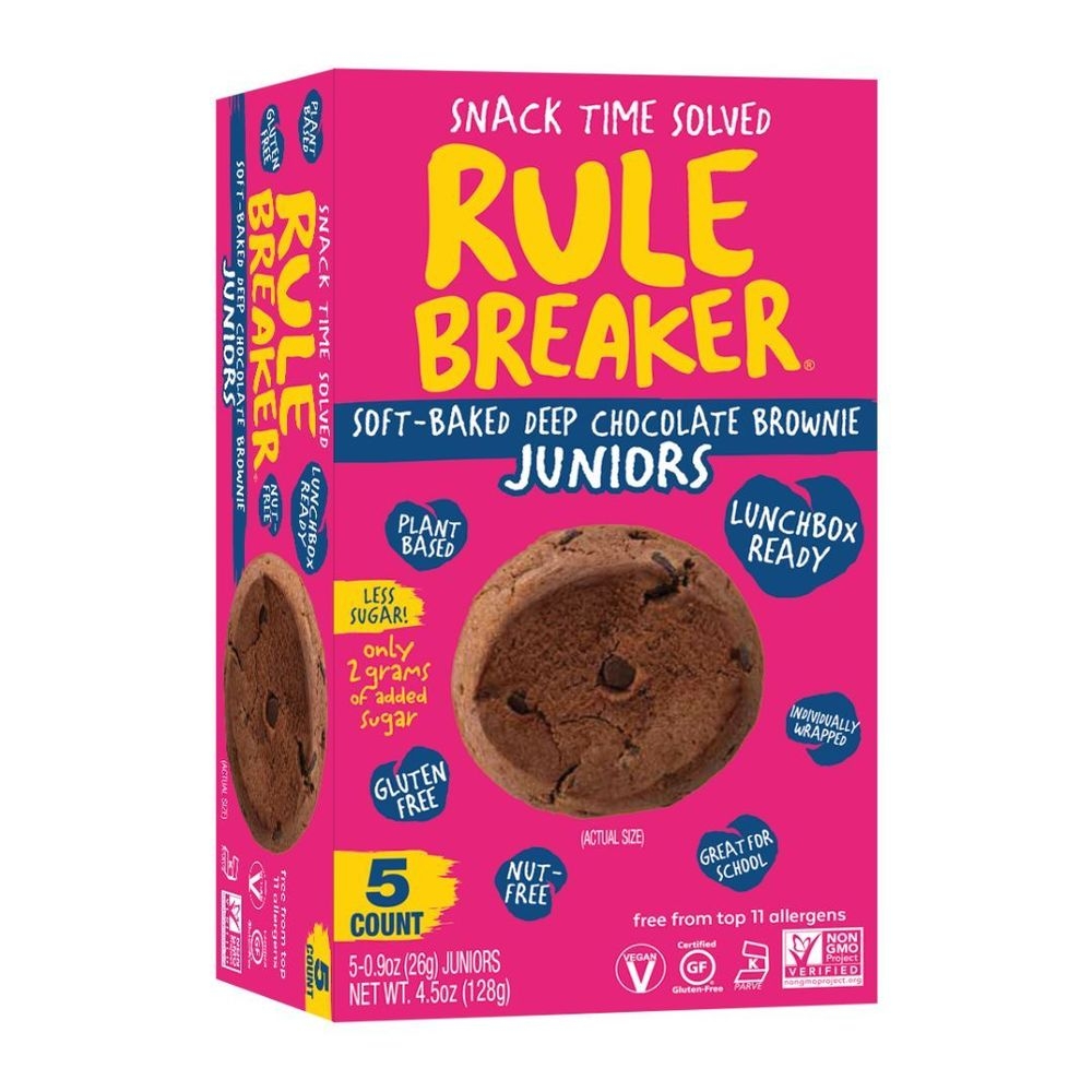 Rule Breaker Chickpeas Deep Chocolate Brownie Juniors, 4.5 Ounce -- 6 per case