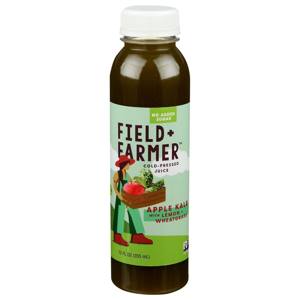 Field and Farmer Apple Kale Lemon and Wheatgrass Juice, 12 Ounce -- 6 per case
