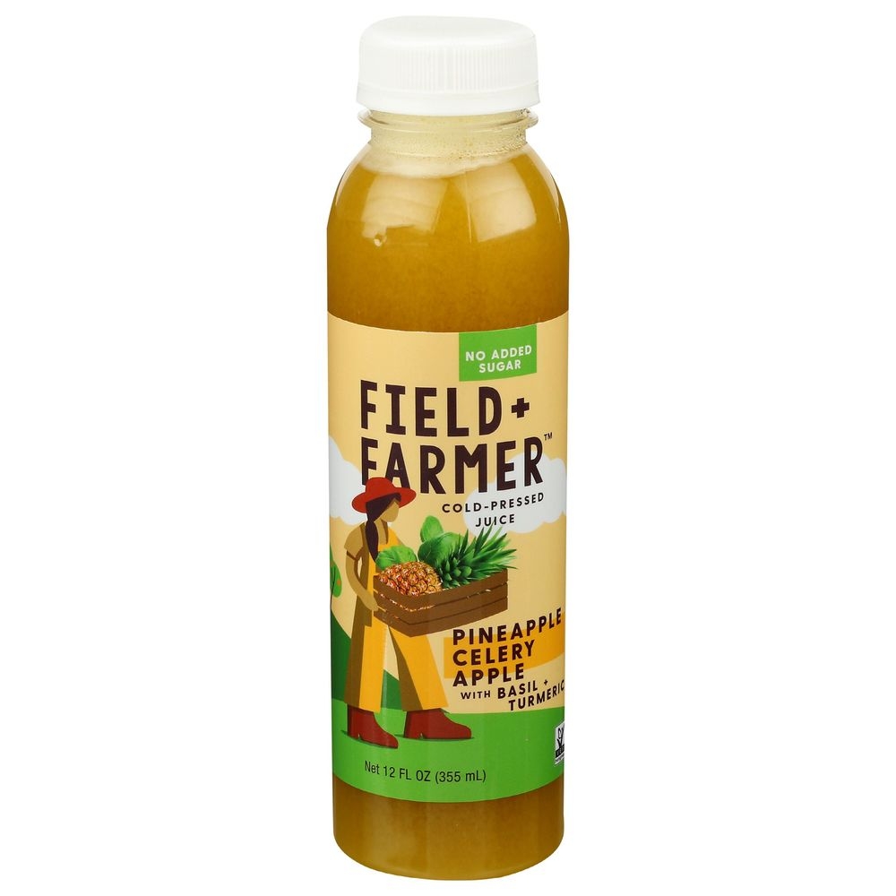 Field and Farmer Pineapple Basil Turmeric Juice, 12 Ounce -- 6 per case