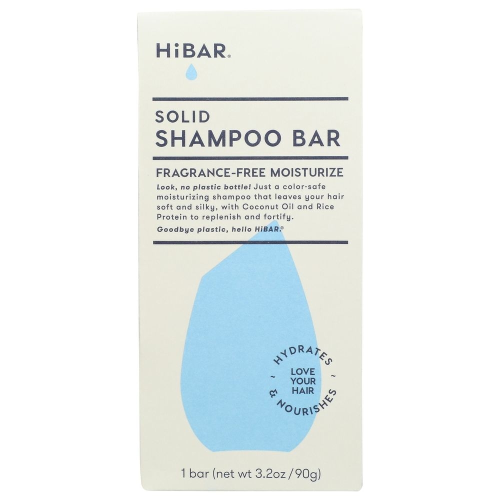 Hibar Fragrance Free Moisturize Solid Shampoo Bar, 3.2 Ounce