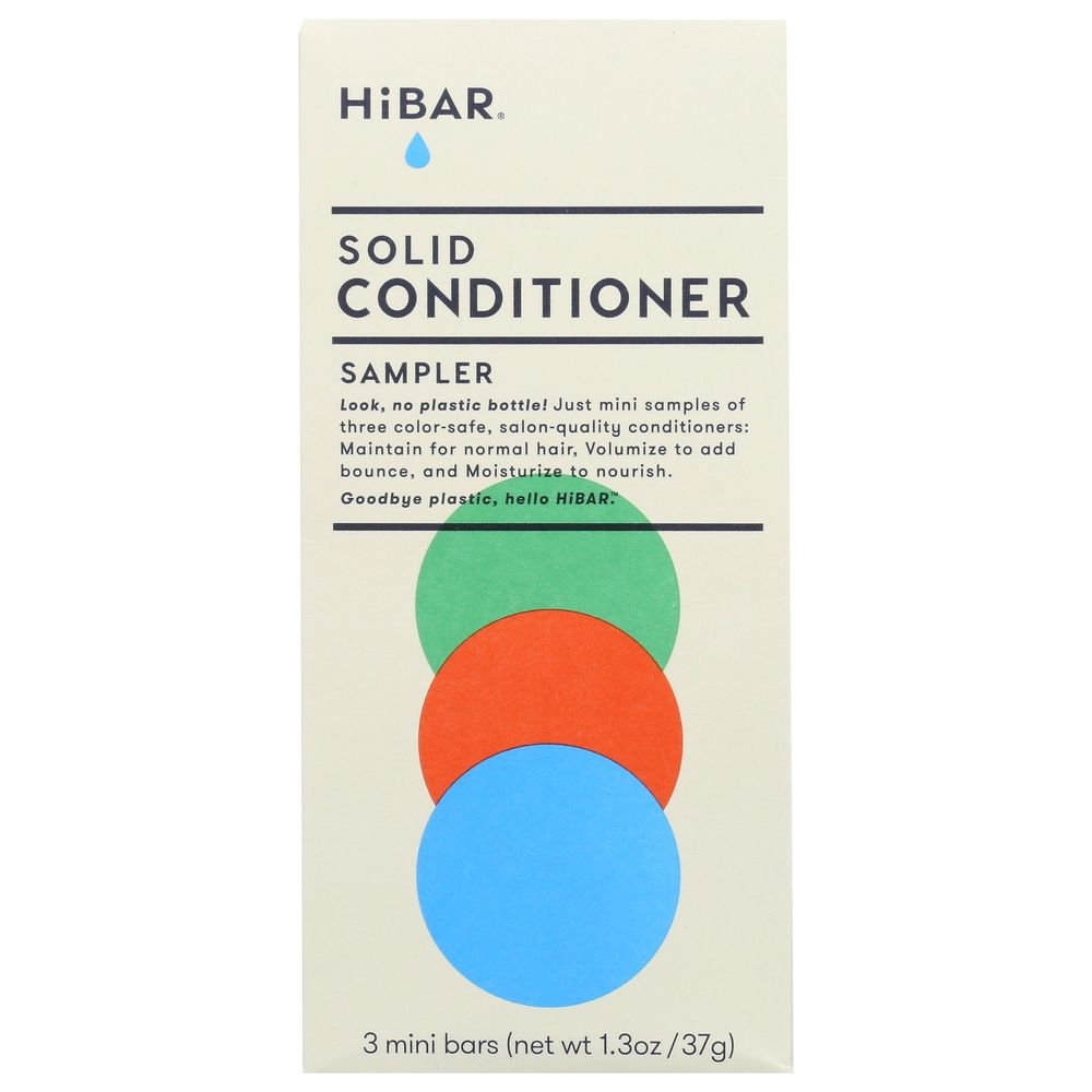 Hibar Mini Solid Conditioner Bar Sampler Set, 1.3 Ounce