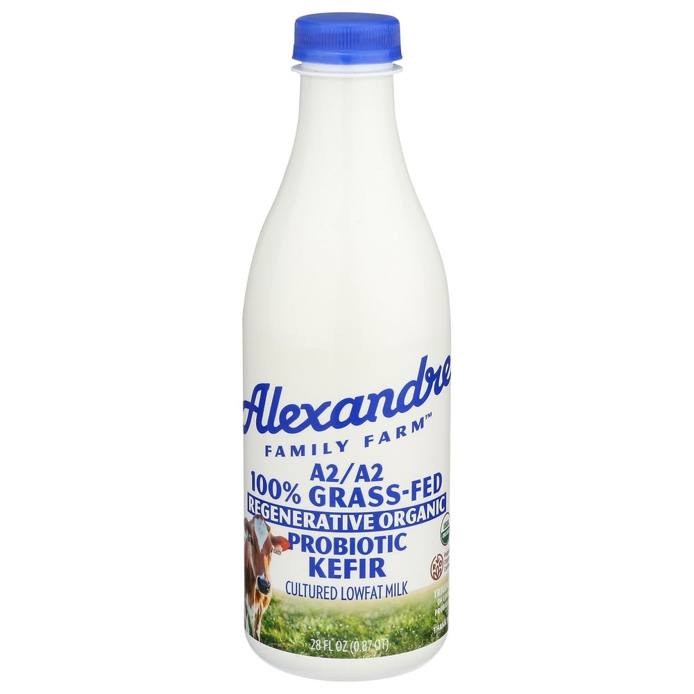 Alexandre Family Farm Regenerative Organic A2/A2 Probiotic Lowfat Kefir, 28 Fluid Ounce -- 6 per case