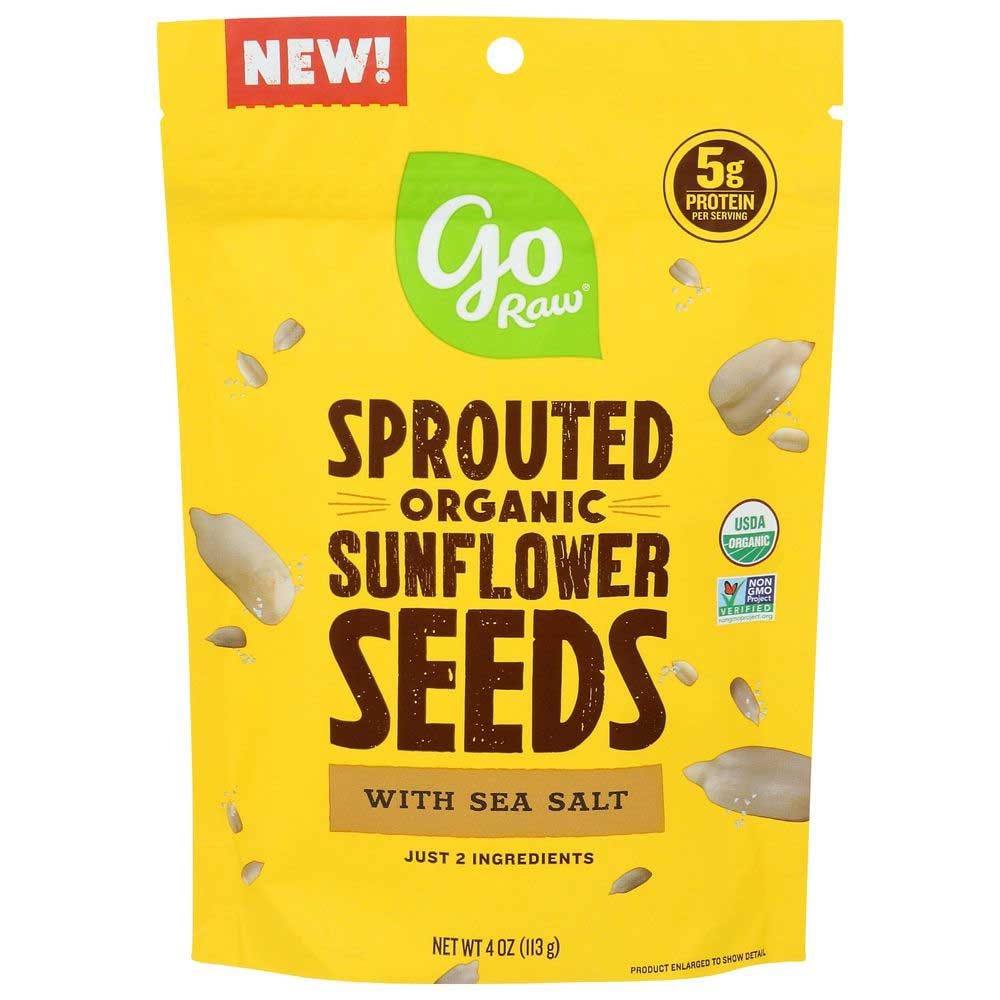 Go Raw Organic Sprouted Sunflower Snacking Seed, 4 Ounce -- 10 per case