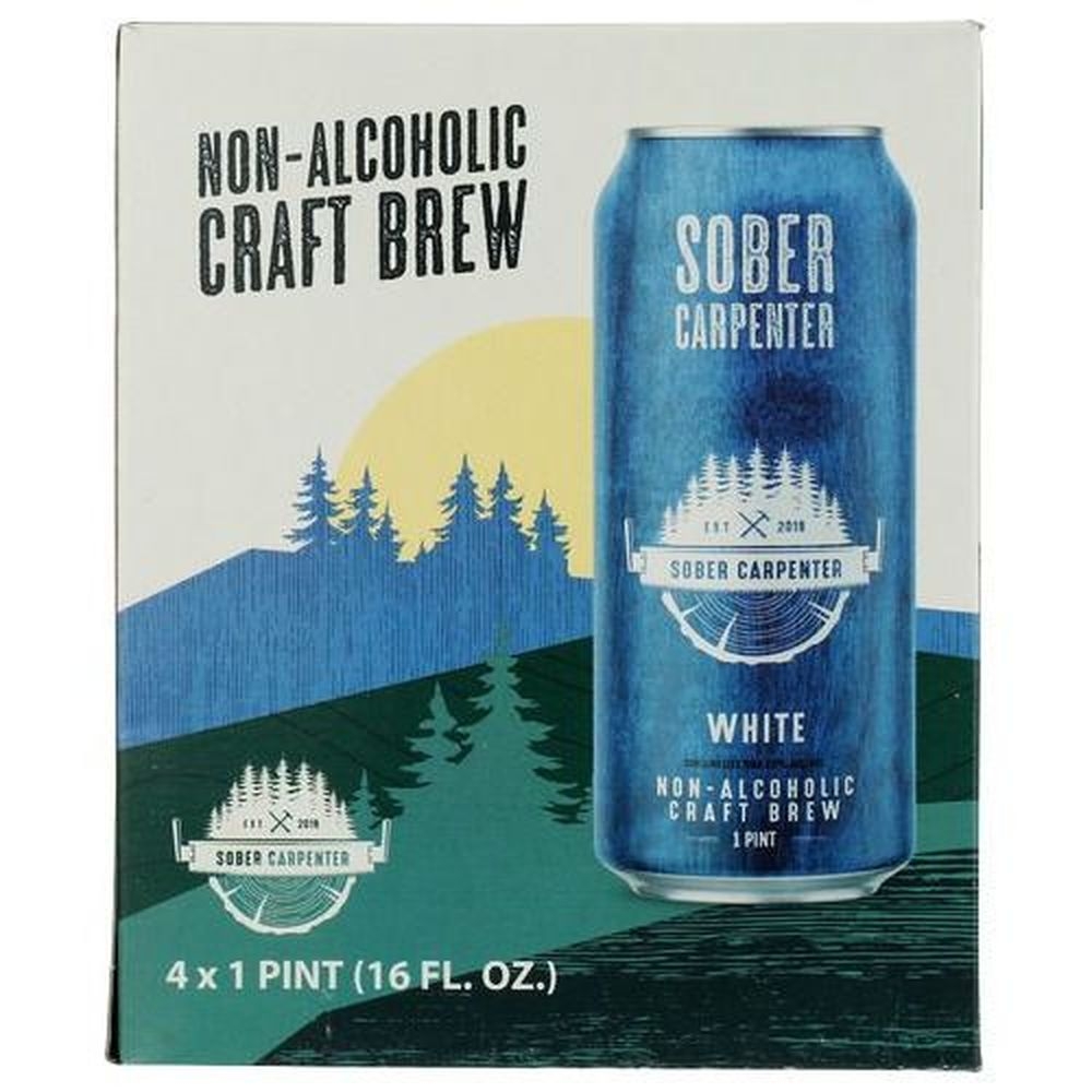 Sober Carpenter White Non Alcoholic Craft Beer, 64 Fluid Ounce -- 6 per case