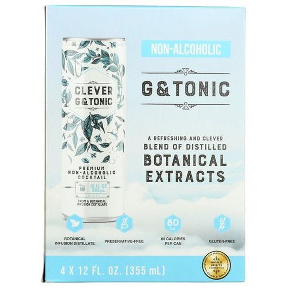 Clever Non-Alcoholic G and Tonic, 48 Fluid Ounce -- 6 per case