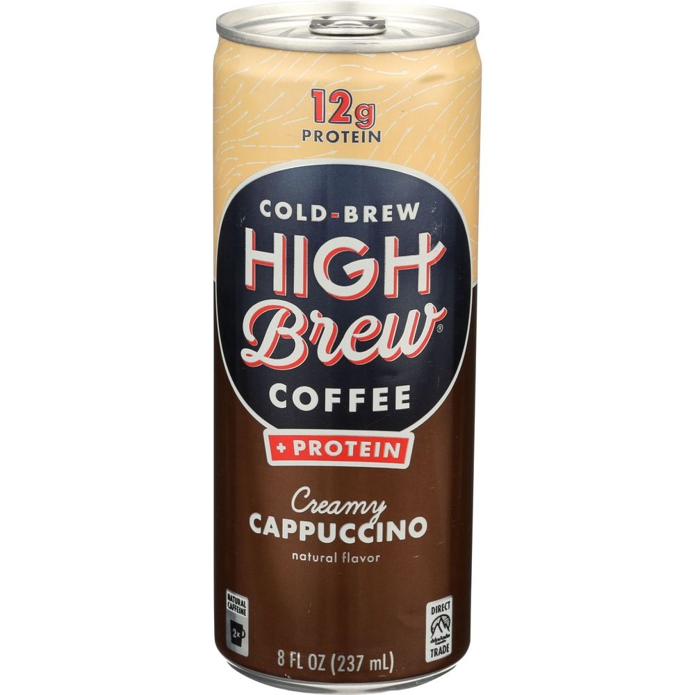High Brew Creamy Cappuccino Cold-Brew Coffee Plus Protein, 8 Fluid Ounce -- 12 per case