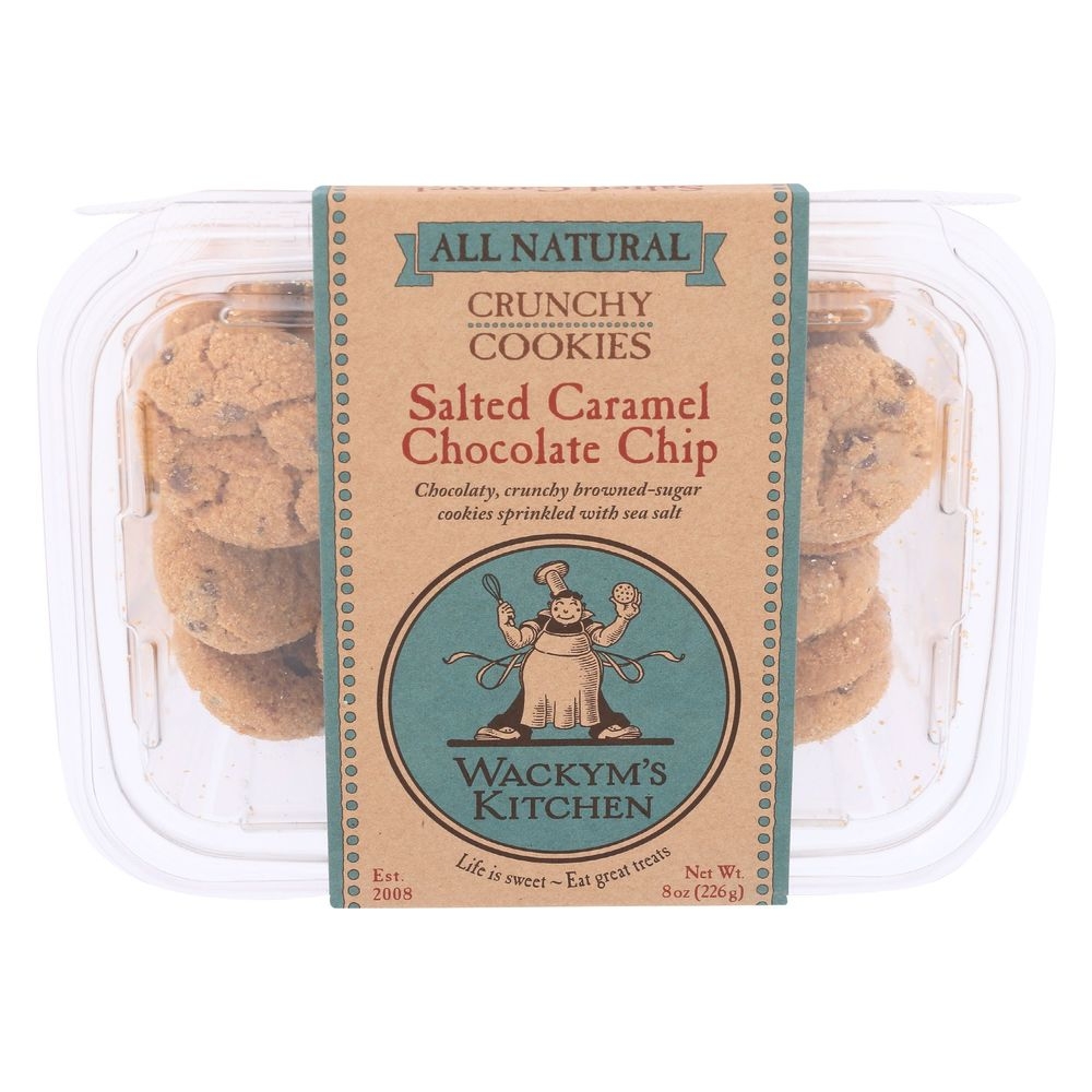 Wackyms Kitchen Salted Caramel Chocolate Chip Cookies, 8 Ounce -- 12 per case