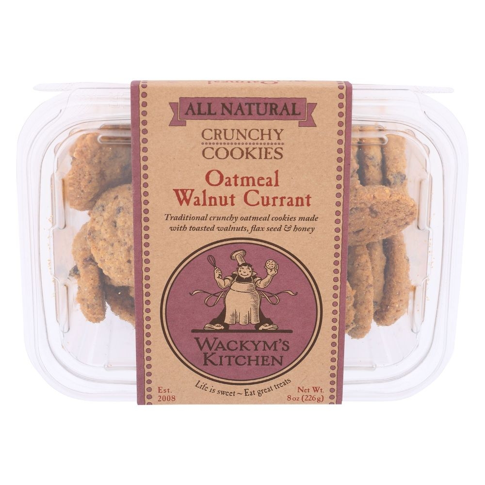 Wackyms Kitchen Oatmeal Walnut Currant Cookies, 8 Ounce -- 12 per case