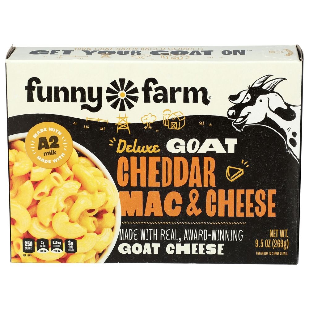 Funny Farm Goat Yellow Cheddar Macaroni and Cheese, 9.5 Ounce -- 8 per case