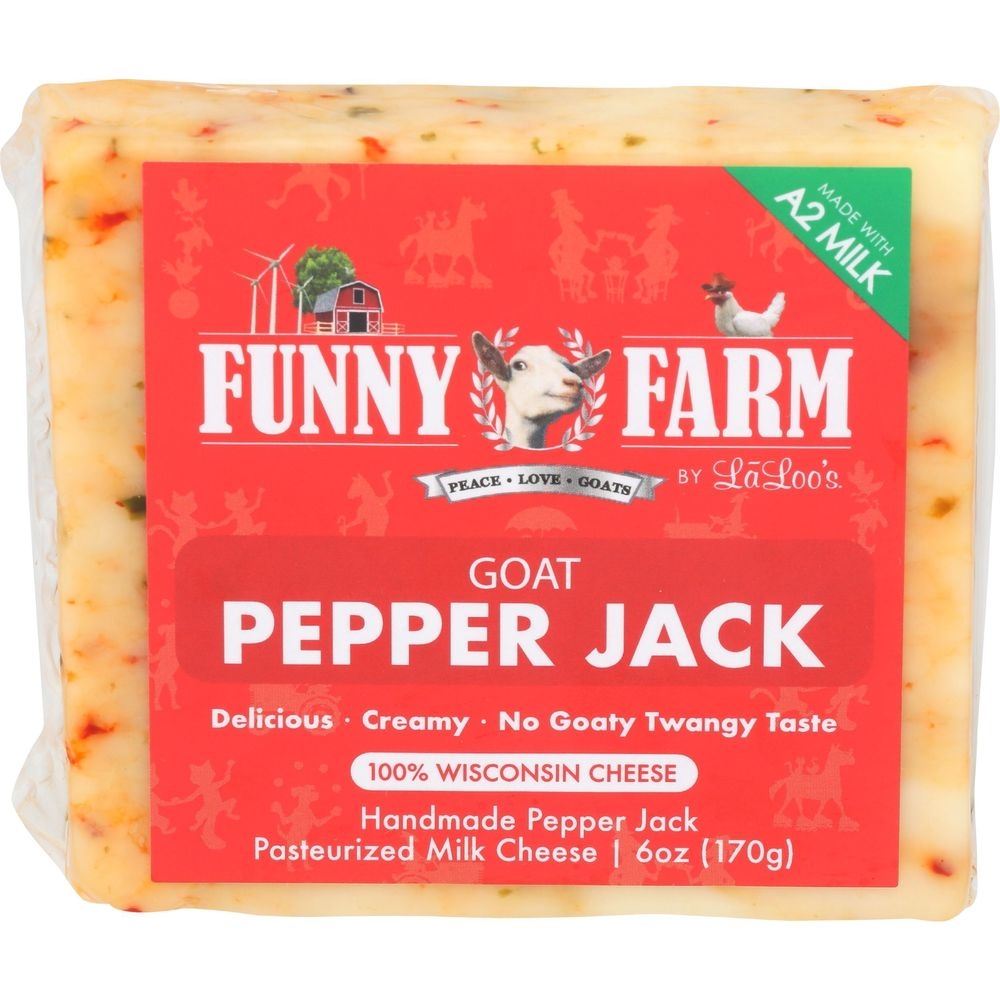 Funny Farm Pepper Jack Goat Cheese, 6 Ounce -- 6 per case