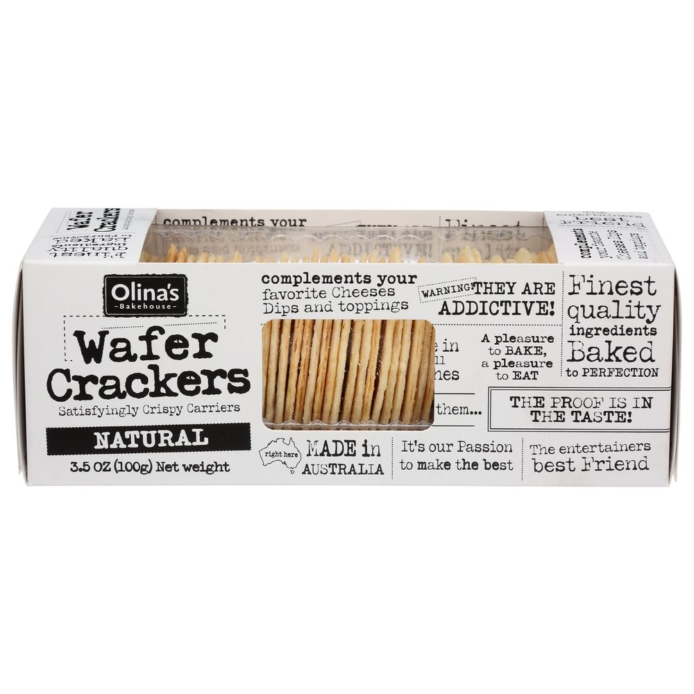 Olinas Bakehouse Natural Wafer Crackers, 3.5 Ounce -- 12 per case