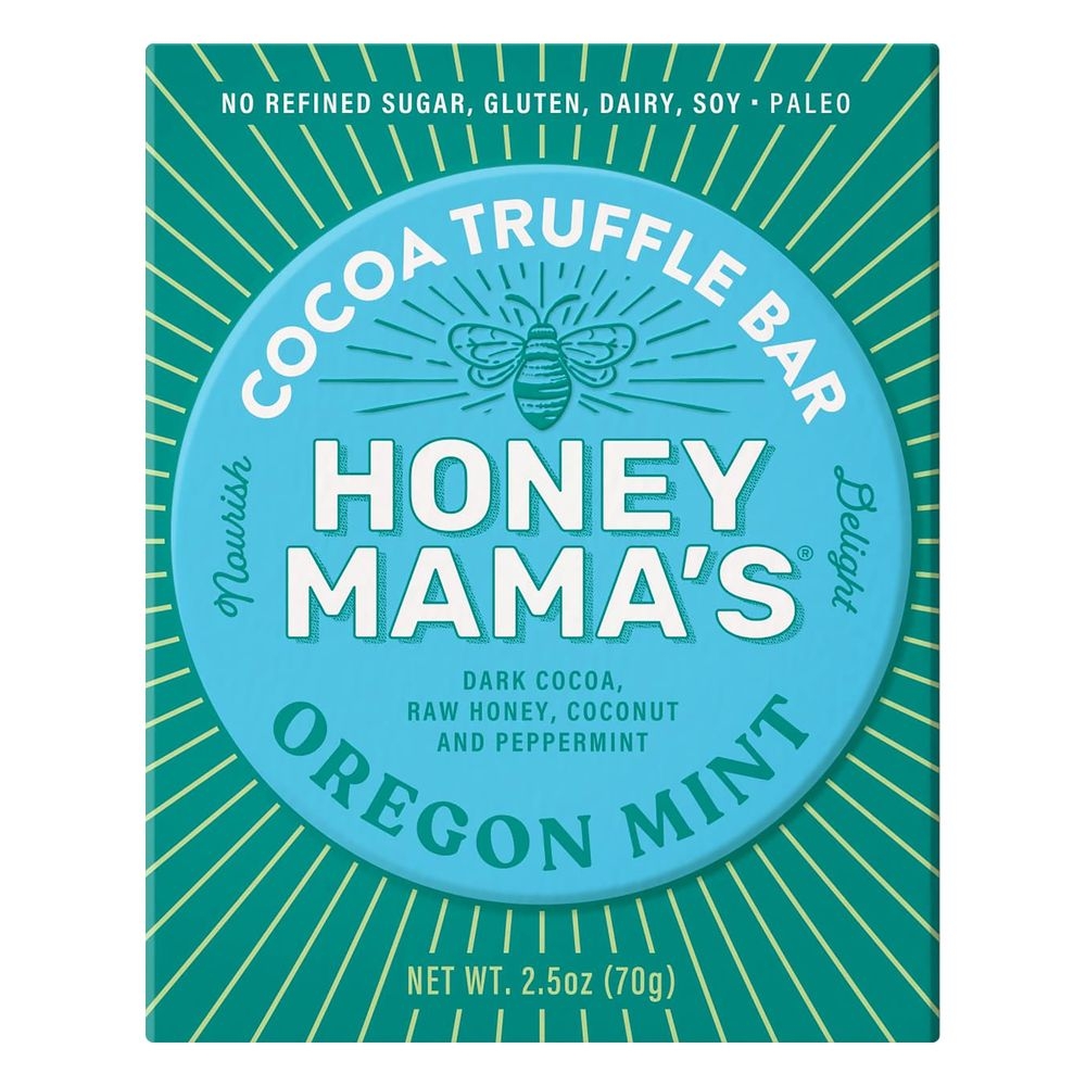 Honey Mamas Oregon Peppermint Cacao Nectar Bar, 2.5 Ounce -- 12 per case