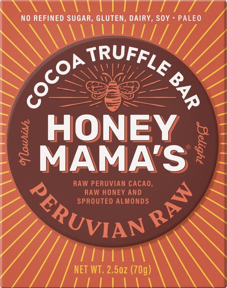 Honey Mamas Peruvian Raw Cacao Nectar Bar, 2.5 Ounce -- 12 per case