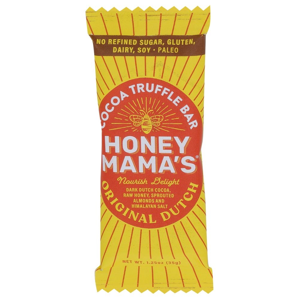 Honey Mamas Original Dutch Cocoa Truffle Bar, 1.25 Ounce -- 12 per case