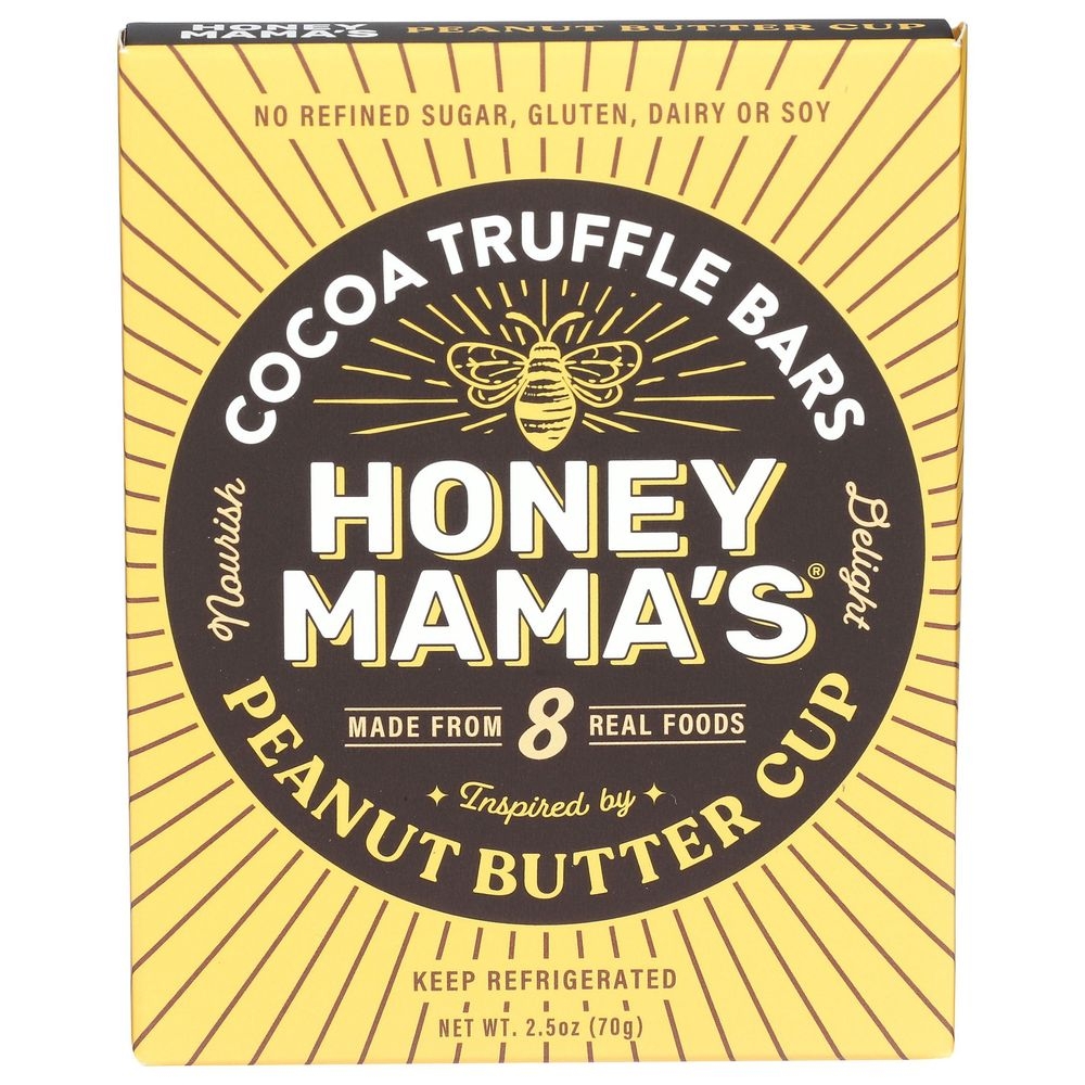 Honey Mamas Peanut Butter Cup Cocoa Truffle Bar, 2.5 Ounce -- 12 per case