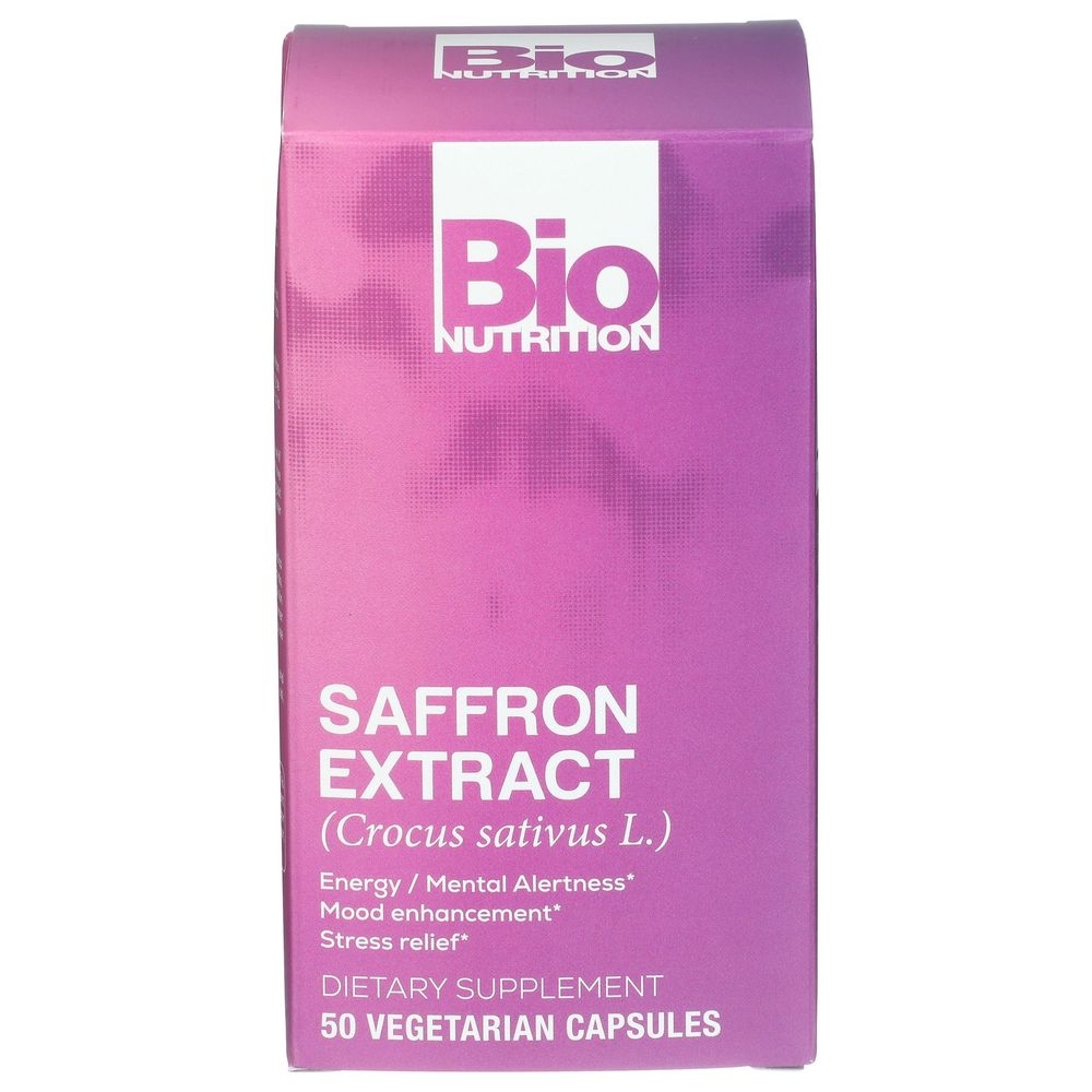 Bio Nutrition Standardized Saffron Extract Vegetarian Capsules, 50 count -- 3 per case