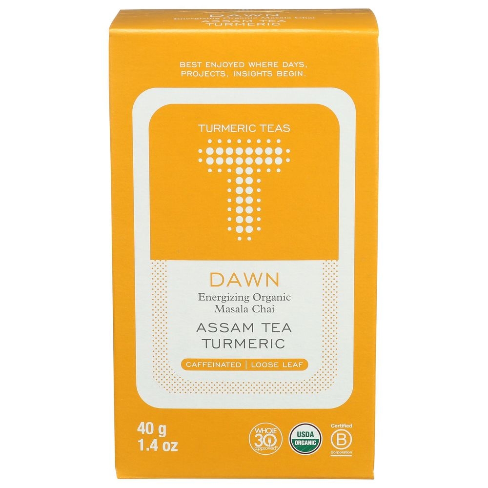Turmeric Teas Organic Dawn Assam Turmeric Loose Leaf Tea, 1.4 Ounce -- 6 per case
