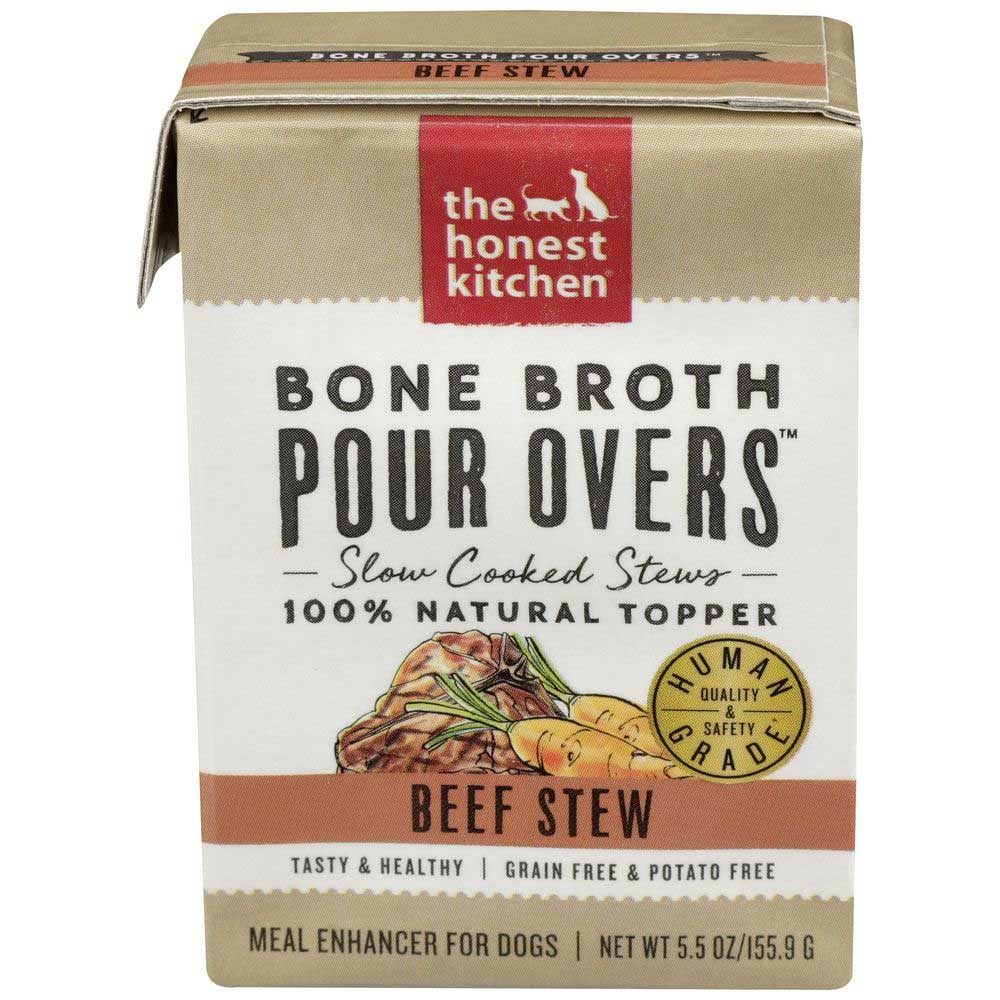 The Honest Kitchen Bone Broth Pour Overs Beef Stew Dog Food, 5.5 Ounce -- 12 per case