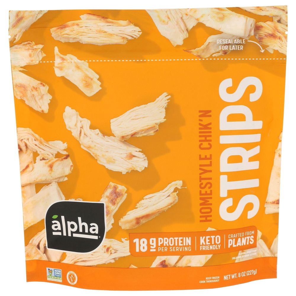 Alpha Foods Homestyle Chicken Strips, 8 Ounce -- 12 per case