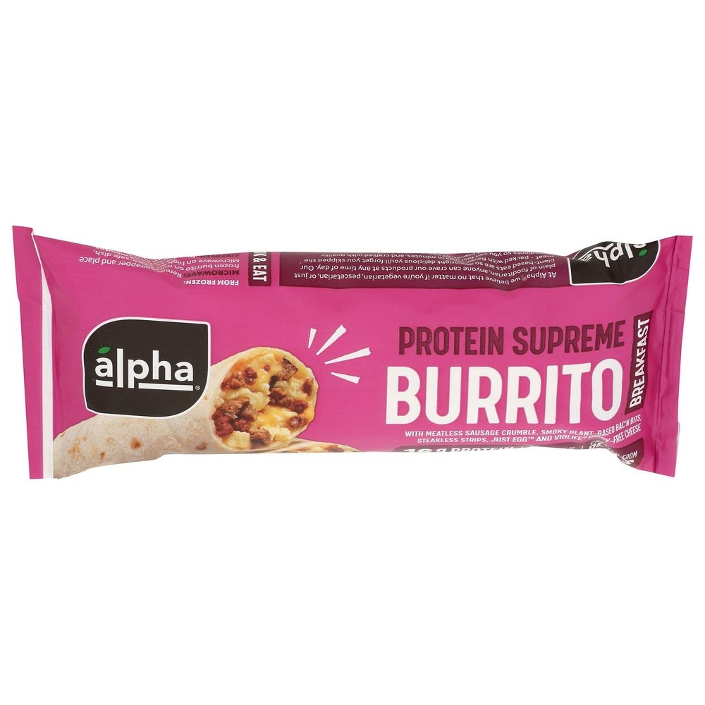 Alpha Foods Protein Supreme Breakfast Burrito, 5.5 Ounce -- 12 per case