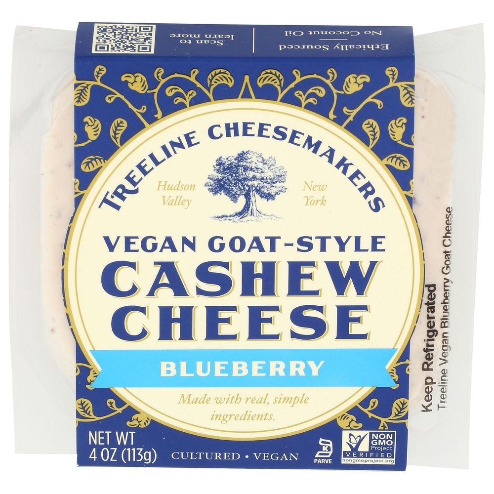 Treeline Blueberry Dairy Free Goat Cheese, 4 Ounce -- 6 per case