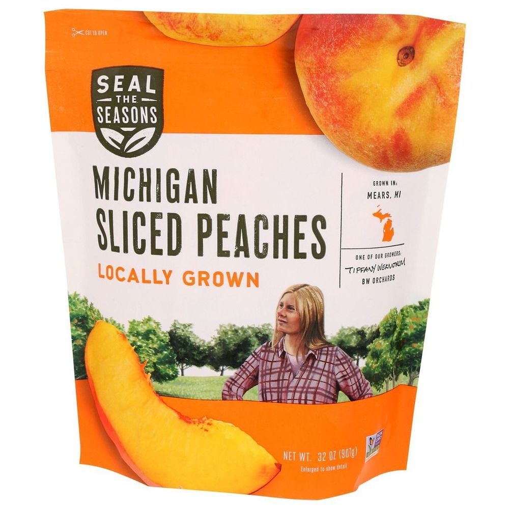 Seal The Seasons Michigan Sliced Peaches, 32 Ounce -- 6 per case