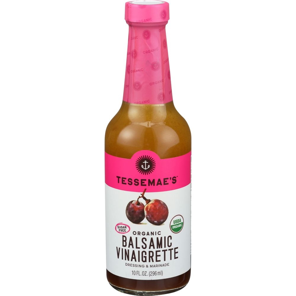 Tessemaes Organic Balsamic Vinaigrette Dressing and Marinade, 10 Fluid Ounce -- 6 per case