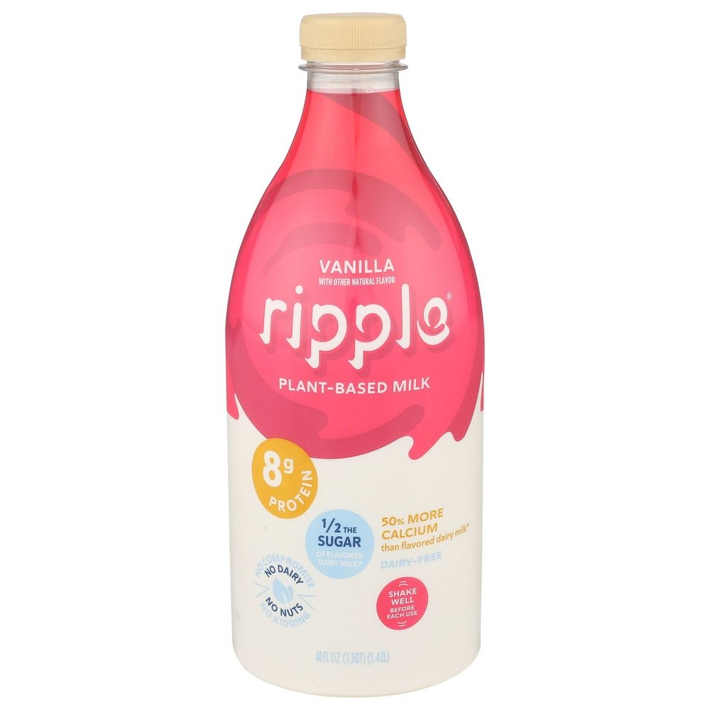 Ripple Dairy Free Vanilla Milk, 48 Fluid Ounce -- 6 per case