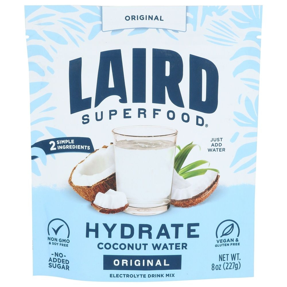 Laird Superfood Original Hydrate Coconut Water, 8 Ounce -- 6 per case
