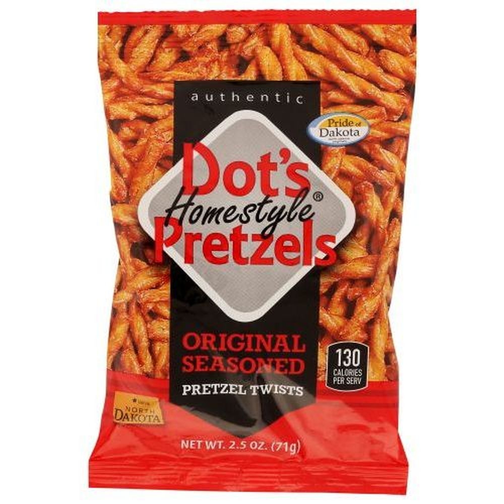 Dots Original Seasoned Pretzel Twists, 2.5 Ounce -- 12 per case