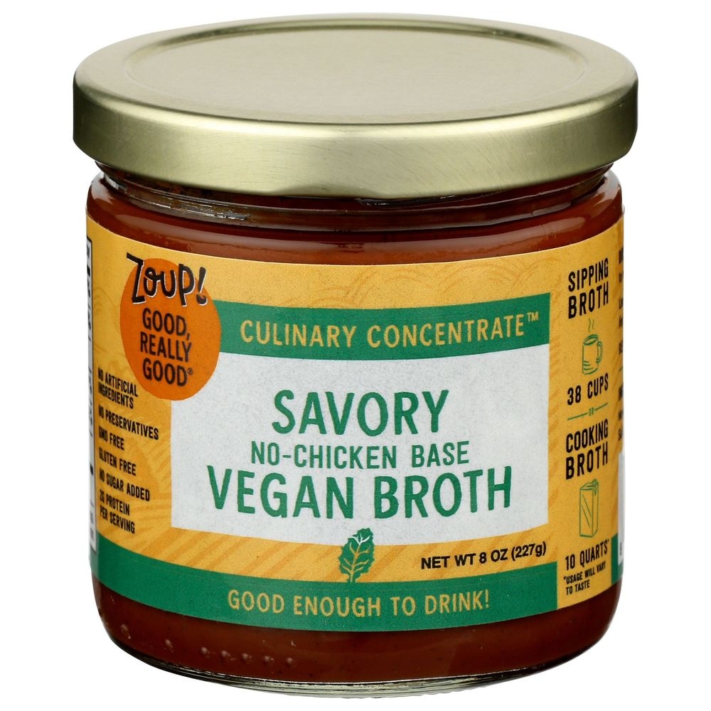 Zoup Good Really Good Savory No Chicken Vegan Broth Concentrate, 7 Ounce -- 6 per case