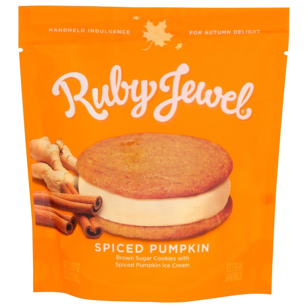 Ruby Jewel Brown Sugar Cookies with Spiced Pumpkin Ice Cream, 5.25 Ounce -- 10 per case