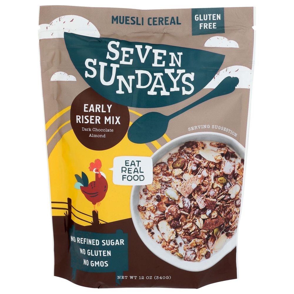 Seven Sundays Dark Chocolate Almond Muesli Cereal, 12 Ounce -- 6 per case