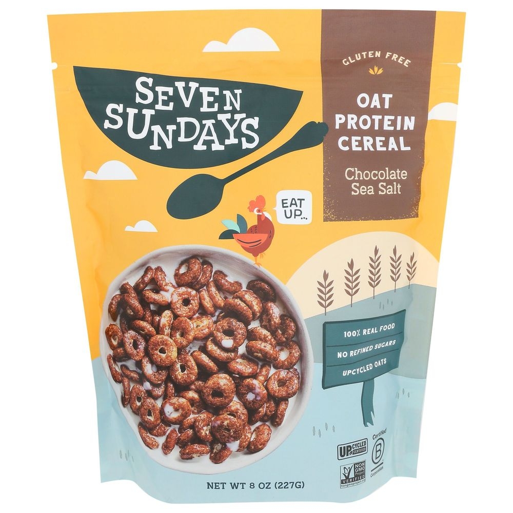 Seven Sundays Gluten Free Chocolate Sea Salt Oat Protein Cereal, 8 Ounce -- 6 per case