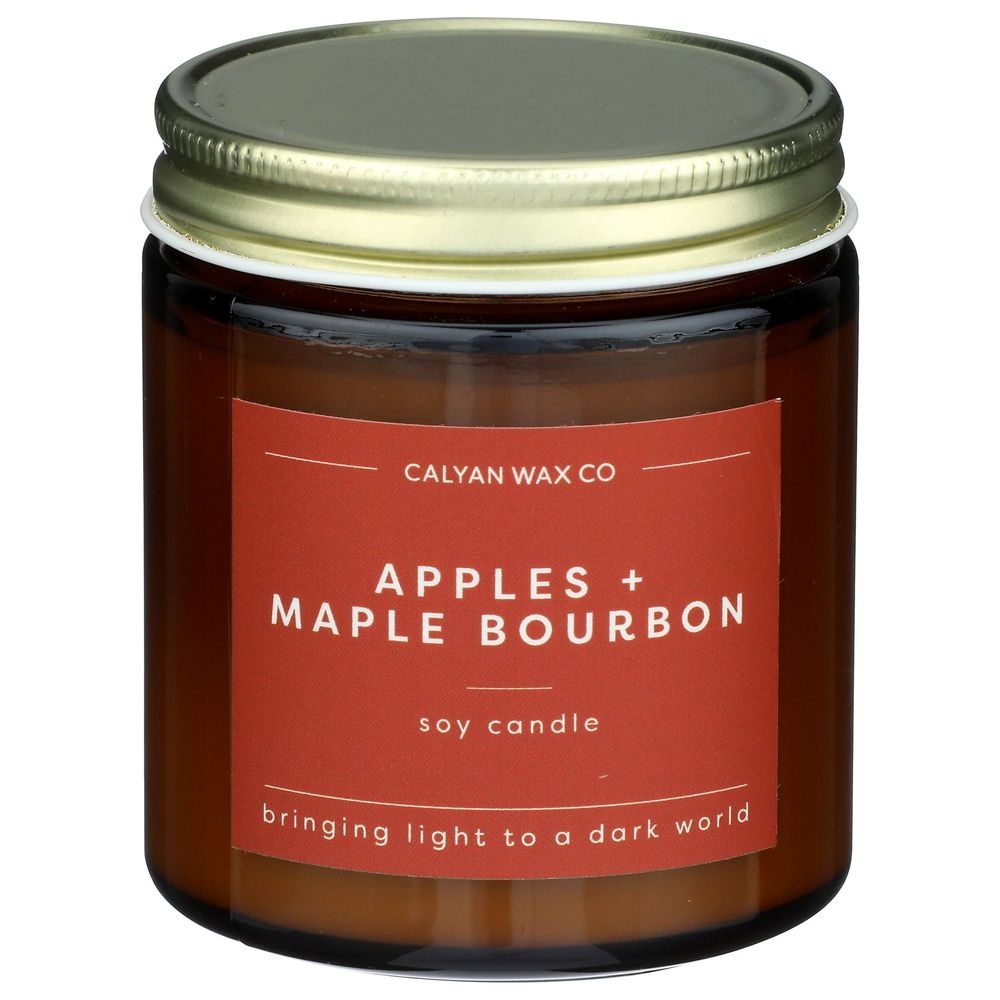 Calyan Wax Apples Plus Maple Bourbon Scented Mini Soy Candle, 3.1 Ounce