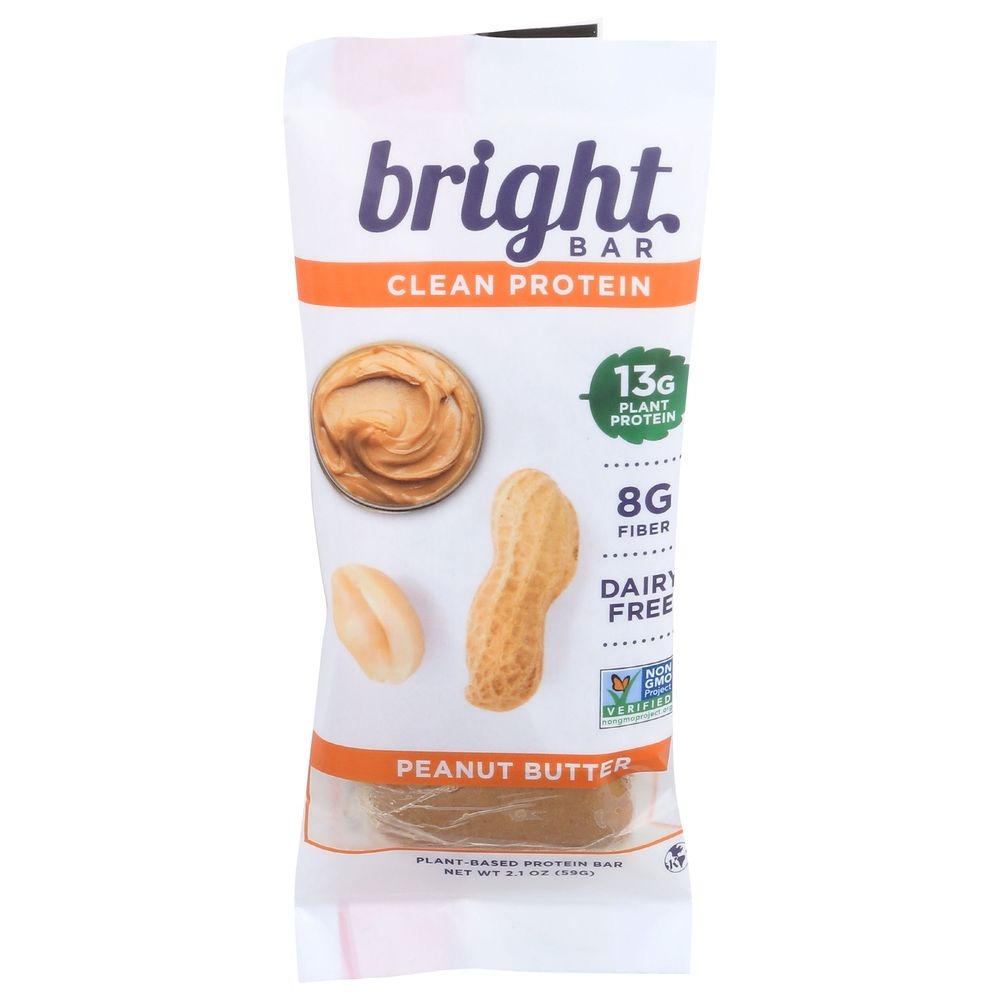 Bright Foods Peanut Butter Protein Bar, 2.1 Ounce -- 6 per case